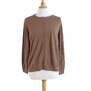 Old Navy Basic/Classic Cotton Blend Camel/Neutral/Tan Crew Neck Cardigan, XL